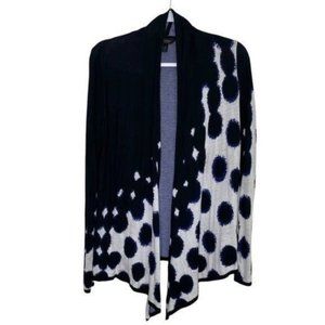 Soma Blue Print Soft Rayon Open-Front Wrap Sweater Womens Size Small